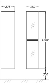 Opadiris Шкаф пенал Фреш 35 подвесной белый – фотография-4